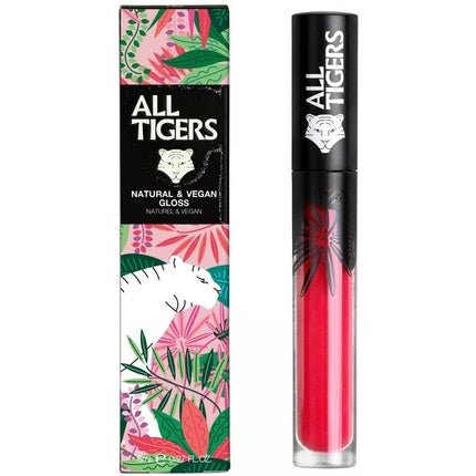 All Tigers Natural & Vegan Gloss 801 Raspberry Red 8ml - Maison des fragrances