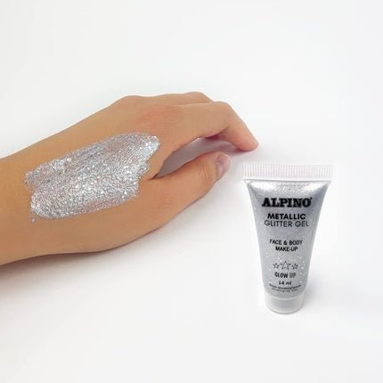 Alpino Fiesta Metallic Glitter Gel Silver 6 - Pack - Maison des fragrances