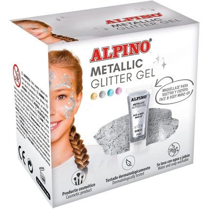 Alpino Fiesta Metallic Glitter Gel Silver 6 - Pack - Maison des fragrances