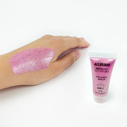 Alpino Fiesta Metallic Glitter Gel with Pink Base 6 - Pack - Maison des fragrances
