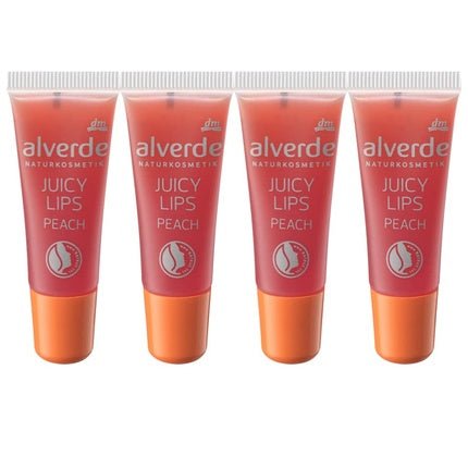 alverde NATURKOSMETIK Juicy Lips Peach Lip Gloss with Peach Kernel Oil 8ml - Maison des fragrances