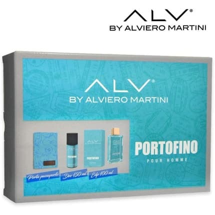 Alviero Martini 2024 Alviero M. Portofino 100 Ml + Deodorant 150 Ml + Passport Holder Eau de Parfum Unisexe - Maison des fragrances
