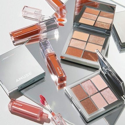 Amuse Eye Vegan Sheer Palette 6 Colors Eyeshadow Matt Shimmery Sheer Glitter Shades K - Beauty Natural Makeup 01 Sheer Nude - Maison des fragrances