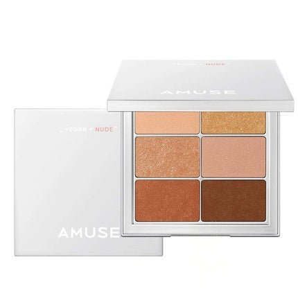 Amuse Eye Vegan Sheer Palette 6 Colors Eyeshadow Matt Shimmery Sheer Glitter Shades K - Beauty Natural Makeup 01 Sheer Nude - Maison des fragrances