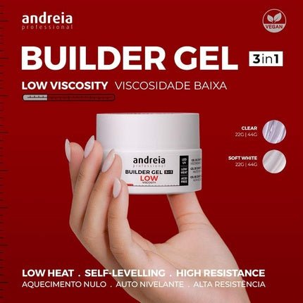Andreia 3 - in - 1 Clear Construction Gel 22g Low Viscosity Vegan - Maison des fragrances