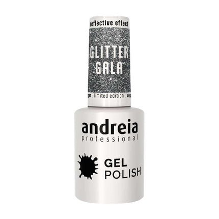 Andreia Glitter Gel Polish for UV/LED Lamp Color GG1 Silver Gray 10.5ml - Maison des fragrances