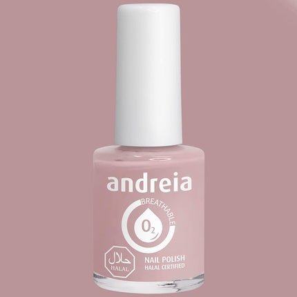 Andreia Halal Breathable Nail Polish Glossy Vegan and Cruelty - Free Colour B25 Pinkish Nude 10.5ml - Maison des fragrances