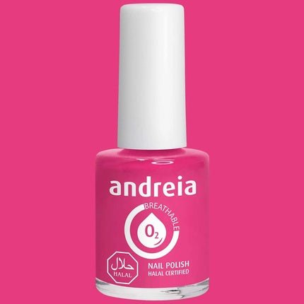 Andreia Halal Breathable Nail Polish Glossy Water Permeable Vegan and Cruelty - Free 10.5ml B8 Pink - Maison des fragrances