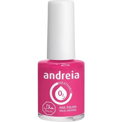 Andreia Halal Breathable Nail Polish Glossy Water Permeable Vegan and Cruelty - Free 10.5ml B8 Pink - Maison des fragrances