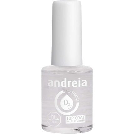 Andreia Halal Breathable Nail Polish Top Coat Glossy Vegan and Cruelty - Free 10.5ml - Maison des fragrances