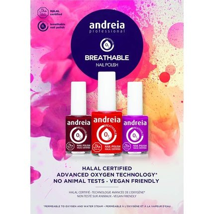 Andreia Halal Breathable Nail Polish Top Coat Glossy Vegan and Cruelty - Free 10.5ml - Maison des fragrances