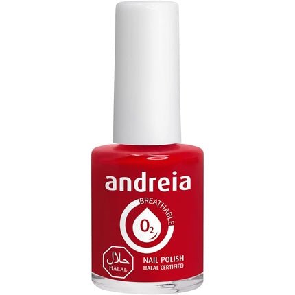 Andreia Halal Breathable Nail Polish Water Permeable Glossy Vegan and Cruelty - Free 10.5ml B6 Red - Maison des fragrances