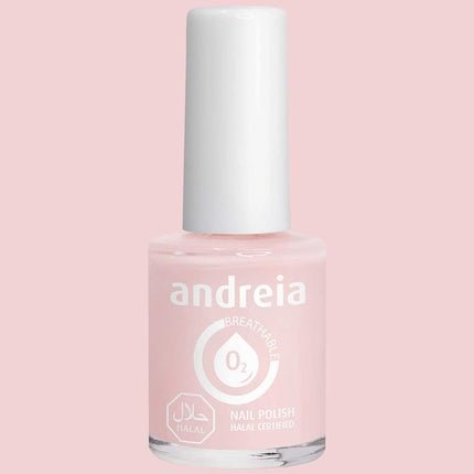 Andreia Halal Breathable Nail Polish Water Permeable Glossy Vegan and Cruelty - Free 10.5ml - Shade B19 Pink - Maison des fragrances