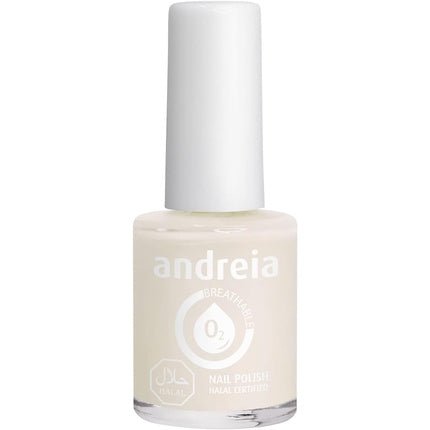 Andreia Halal Breathable Nail Polish Water Permeable Vegan and Cruelty - Free Colour B22 Milky White 10.5ml - Maison des fragrances