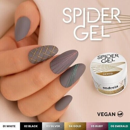 Andreia Professional Gold Spider Gel Creation Nail Art Design - Maison des fragrances