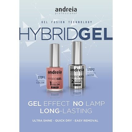 Andreia Professional Hybrid Gel Nail Polish Fusion Colour H5 Grey - 2 Steps No Lamp Required Long Lasting Easy Removal - Maison des fragrances