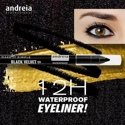 Andreia Professional Make Up Eyes Black Velvet 12H Waterproof Eyeliner - Maison des fragrances