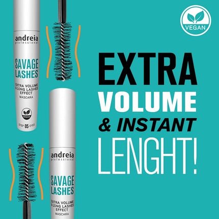 Andreia Professional Make Up Savage Lashes Long - Lasting Mascara for Dramatic Lashes - Maison des fragrances