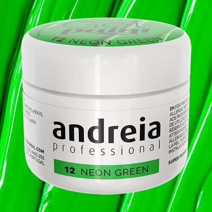 Andreia Professional Nail Art Design Gel Paint Pots Highly Pigmented Intense Colour No Flow High Viscosity UV Gel Paint for DIY Manicure Vegan 4g - Maison des fragrances