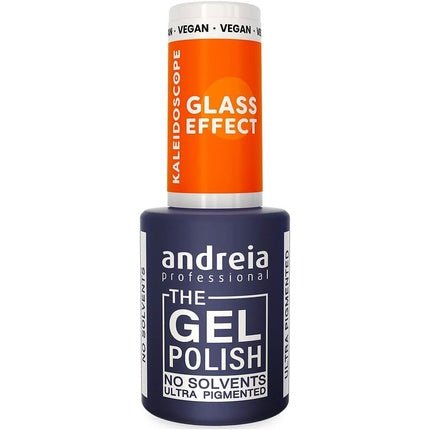 Andreia Professional Semi - Permanent Nail Gel Polish Kaleidoscope Glass Effect Collection Colour KL5 Glass Effect Translucent Orange 10.5ml - Maison des fragrances