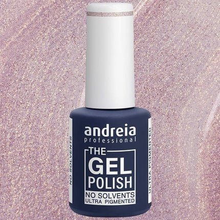 Andreia Professional The Gel Polish Solvent and Odor Free Gel Colour G04 Pink Glitter Shades of Gold - Maison des fragrances