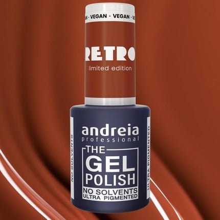 Andreia Professional The Gel Polish Solvent Free Gel RETRO Limited Collection Colour RT3 Timeless Terracotta Brown - Maison des fragrances