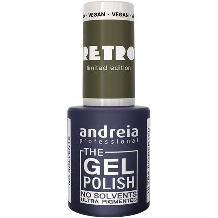 Andreia Professional The Gel Polish Solvent Free Gel RETRO Limited Collection Colour RT4 Elegant Olive Green - Maison des fragrances