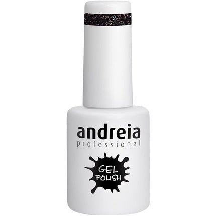 Andreia Semi - Permanent Nail Gel Polish Colour 244 Black Glitter 10ml - Maison des fragrances