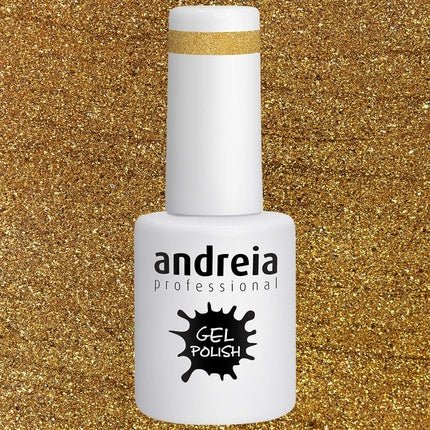 Andreia Semi - Permanent Nail Gel Polish Colour 281 Gold Glitter 10.5ml - Maison des fragrances