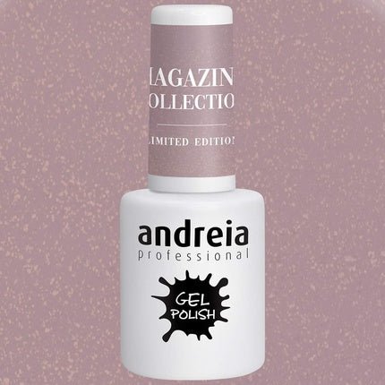 Andreia Semi - Permanent Nail Gel Polish for UV/LED Lamp Intense Shine and 4 weeks Lasting French Manicure Nail Gel Varnish Magazine Collection Colour MZ6 Grey Nude 10.5ml - Maison des fragrances