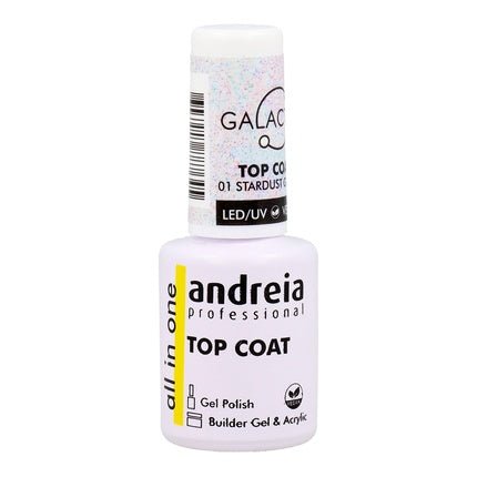 Andreia Top Coat Galactic Color 01 Stardust Glitter 105ml - Maison des fragrances