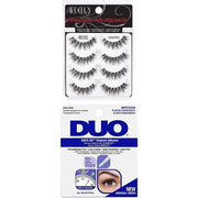 ARDELL False Eyelashes Wispies Black Medium Volume Medium Length Feathery Full Bold Voluminous Invisiband Eyelashes Vegan - Friendly Cruelty - Free + Ardell Duo Quick - Set Clear 5g - Maison des fragrances