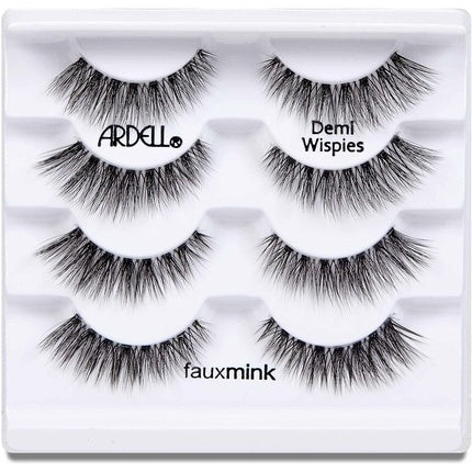 ARDELL Faux Mink Demi Wispies Synthetic False Eyelashes 4 Pack - Vegan, Flexible, and Reusable - Maison des fragrances