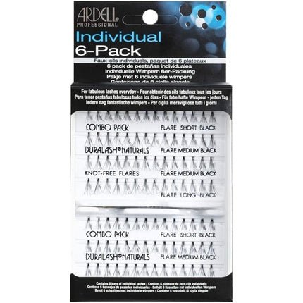 Ardell Knot - Free Individuals Combo Eye Lashes Black - Pack of 6 - Maison des fragrances