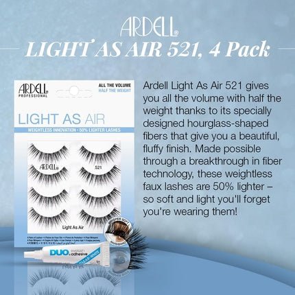 Ardell Light As Air 521 Lashes - Pack of 4 - Maison des fragrances