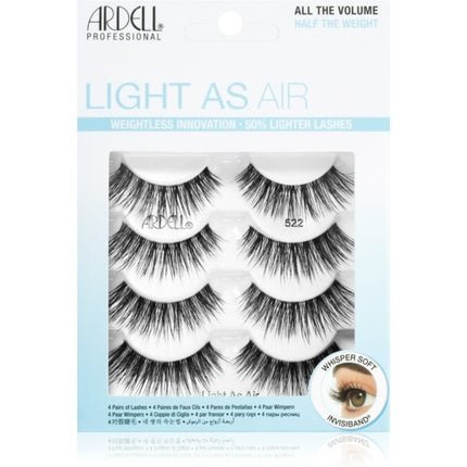 Ardell Light As Air Multipack False Eyelashes - Type 522, 2 packs of 4 lashes each - Maison des fragrances