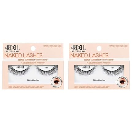 ARDELL Naked Lashes 424 Real Hair Natural Fake Lashes - 1 Pair, Vegan and Reusable - Maison des fragrances