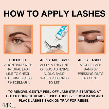 ARDELL Naked Lashes 424 Real Hair Natural Fake Lashes - 1 Pair, Vegan and Reusable - Maison des fragrances