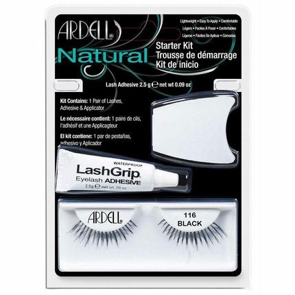 Ardell Natural Lash Starter Kit 116 Black Eyelash with Waterproof Adhesive - Maison des fragrances