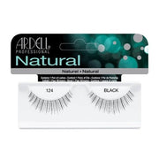 ARDELL Natural Style 124 Black Human Hair False Eyelashes - Lightweight, Flexible and Reusable (No Eyelash Glue) Number 124 - Maison des fragrances