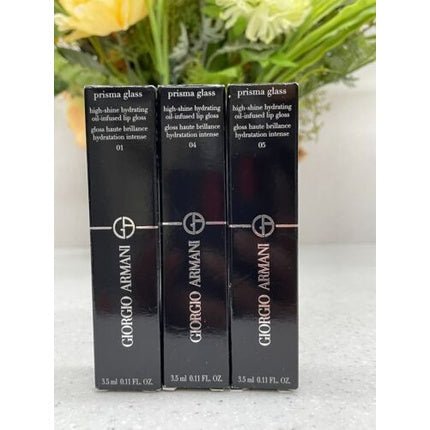 Armani Beauty Prisma Glass Hydrating Lip Gloss with Squalane 3.5mL - You Pick - Maison des fragrances
