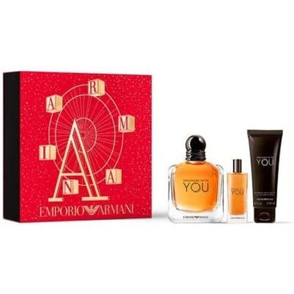 Armani Emporio Stronger With You 3 Pcs Set - Eau De Toilette 100ml + Eau De Toilette15ml + Shower Gel 75ml - Maison des fragrances