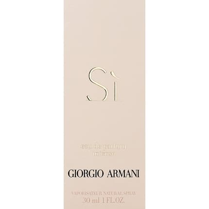Armani Si Intense Eau de parfum Vapo 30ml with Cassis, Black Currant, Mandarin, Bergamot, and Freesia - Maison des fragrances