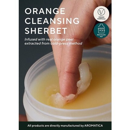 AROMATICA Orange Cleansing Sherbet 150g Makeup Removing Balm Vegan Cleanser - Maison des fragrances