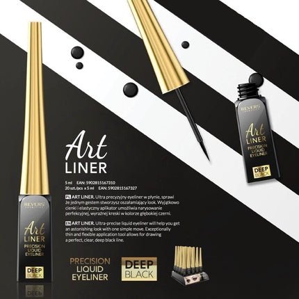Art LINER Precision Liquid Eyeliner Winged Eye Liner Makeup Deep Black - Maison des fragrances