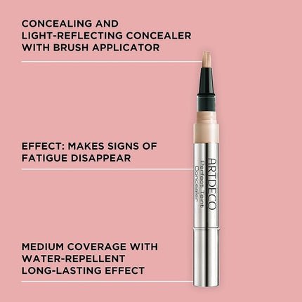ARTDECO Perfect Teint Concealer Peach N°03 Light - Reflecting with Brush Applicator 0.07 Fl Oz - Maison des fragrances