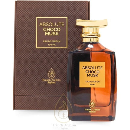 Absolute Choco Musk Perfume 100ml Eau De Parfum Long Lasting Arabic Sweet Musky Caramel Vanilla Perfume for Women and Men French Arabian Perfumes
