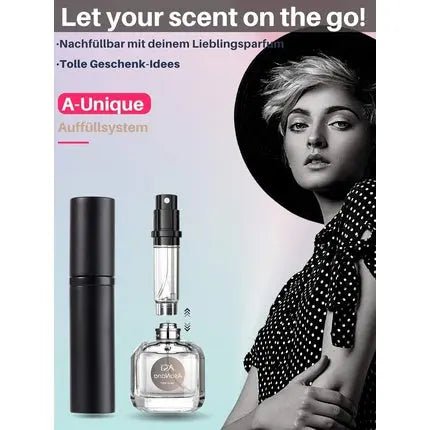 AsaNana Refillable Perfume Sprayer without Funnel Empty Perfume Spray Bottle for Travel Handbag on the Go 5ml Black - Maison des fragrances