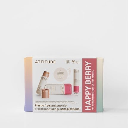 ATTITUDE Happy Berry Makeup Box Set EWG Verified Titanium Dioxide - Free Plastic - free Plant and Mineral - Based Ingredients Vegan Beauty Products - Maison des fragrances