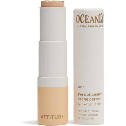 ATTITUDE Oceanly Plastic - Free Light Coverage Under Eye Concealer Stick Titanium Dioxide - Free EWG Verified Vegan Cruelty - Free Makeup Nude 5.7 grams - Maison des fragrances